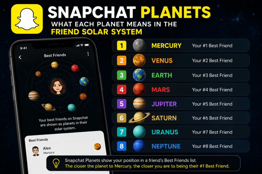 Snapchat Planets Explained: What Each Planet Means in 2026